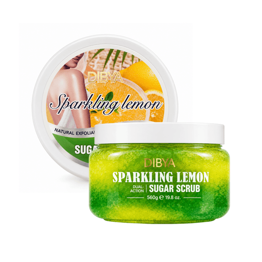 سكراب مقشر للجسم ليمون ديبيا - 560غرام | DIBYA sparkling lemon dual action sugar scrub - Barbie.phar