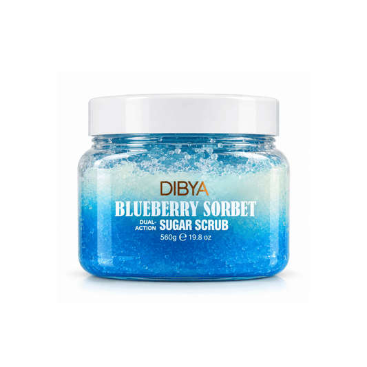 سكراب مقشر للجسم توت ازرق ديبيا - 560غرام | DIBYA blueberry sorbet dual action sugar scrub - Barbie.phar