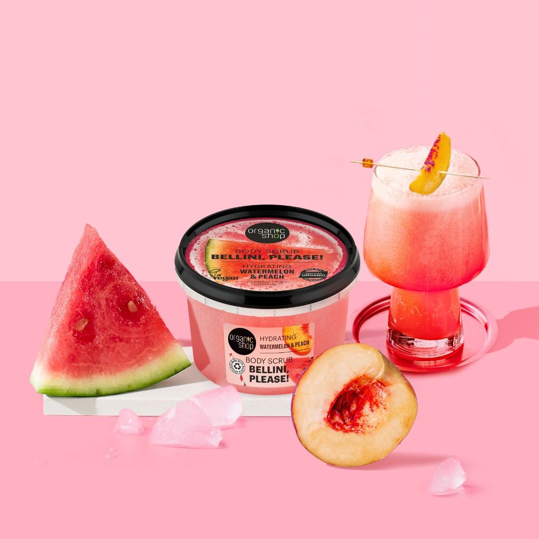 سكراب مقشر للجسم | Organic Shop Hydrating Watermelon & Peach Body Scrub - Barbie.phar