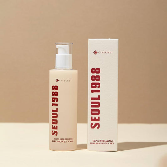 سيول اسنس الحلزون والارز | k - secret Seoul 1988 Essence Snail Mucin 97 + Rice - Barbie.phar