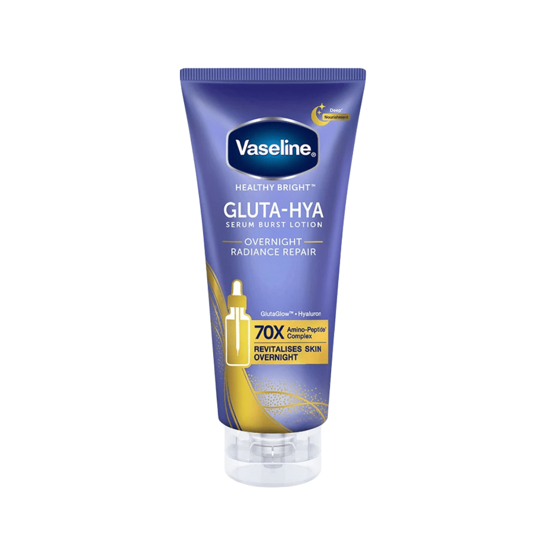 سيروم لوشن هيالرون ليلي للجسم فازلين - 200مل | Vaseline gluta hya serum burst lotion overnight radiance - Barbie.phar