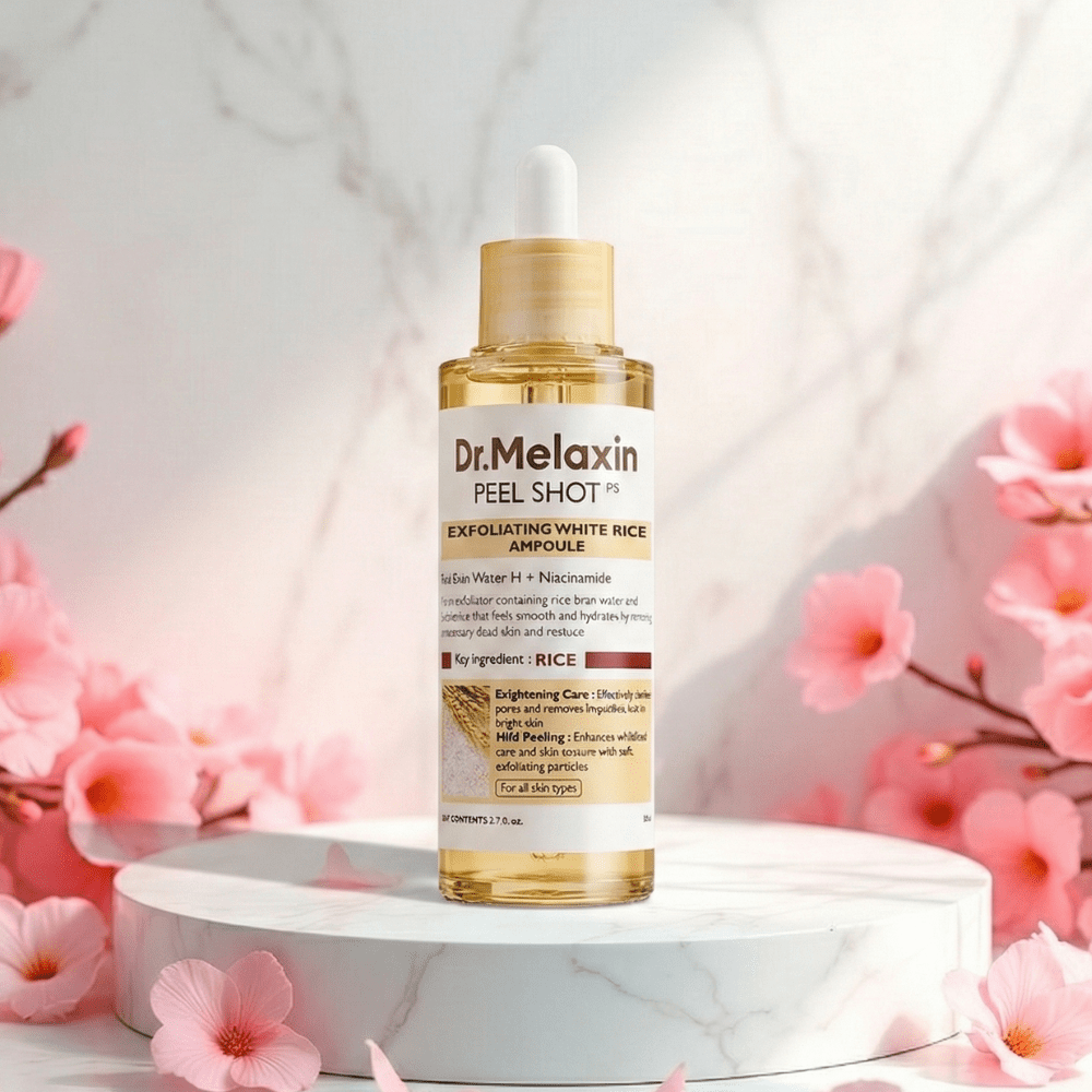 سيروم مقشر الارز الابيض دكتور ميلاكسين - 80مل | Dr.melaxin peel shot exfoliant rice ampoule - Barbie.phar