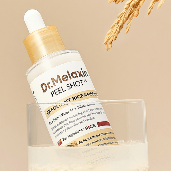 سيروم مقشر الارز الابيض دكتور ميلاكسين - 80مل | Dr.melaxin peel shot exfoliant rice ampoule - Barbie.phar