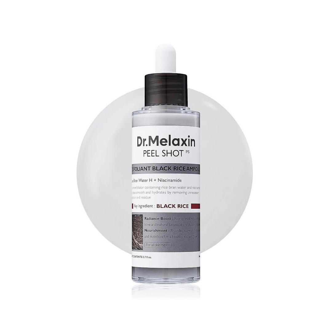 سيروم مقشر الارز الاسود دكتور ميلاكسين - 80مل | Dr.melaxin peel shot exfoliant black rice ampoule - Barbie.phar
