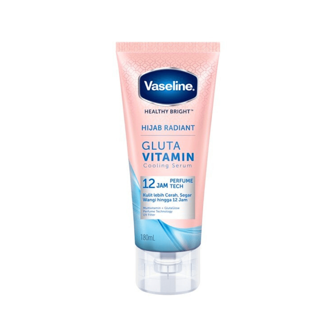 سيروم منعش للجسم بالفيتامينات فازلين - 180مل | Vaseline hijab radiant gluta vitamin cooling serum - Barbie.phar