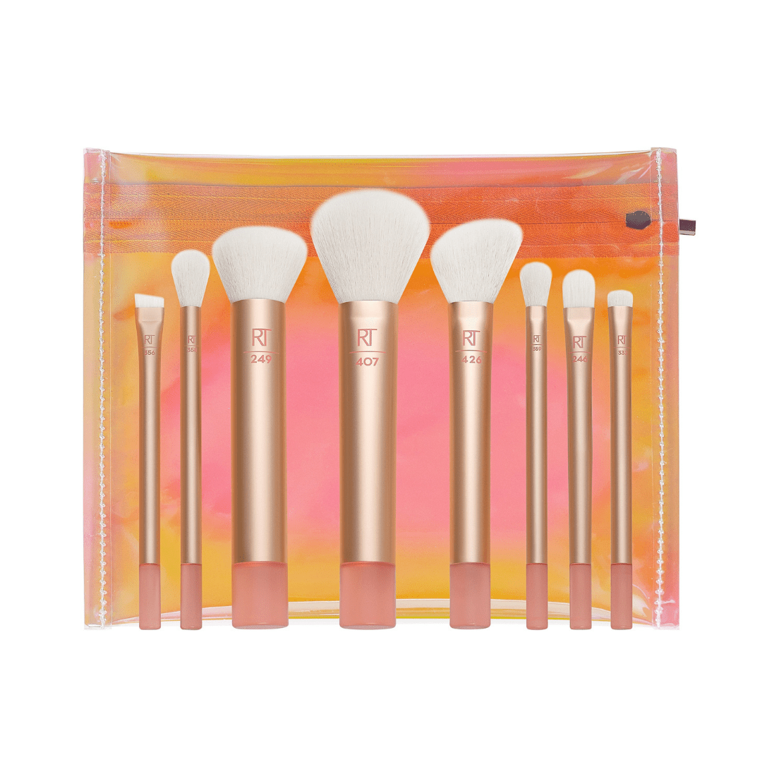 سيت فرش مكياج للسفر ريل تكنيك | Real Techniques the wanderer travel brush kit - Barbie.phar