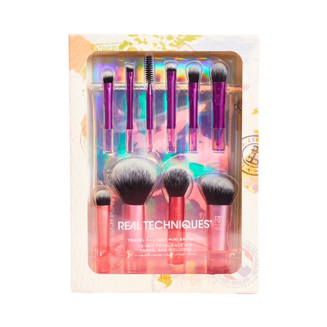 سيت فرش مكياج ميني ريل تكنيك | Real Techniques Travel Fantasy Mini Brush Kit - Barbie.phar