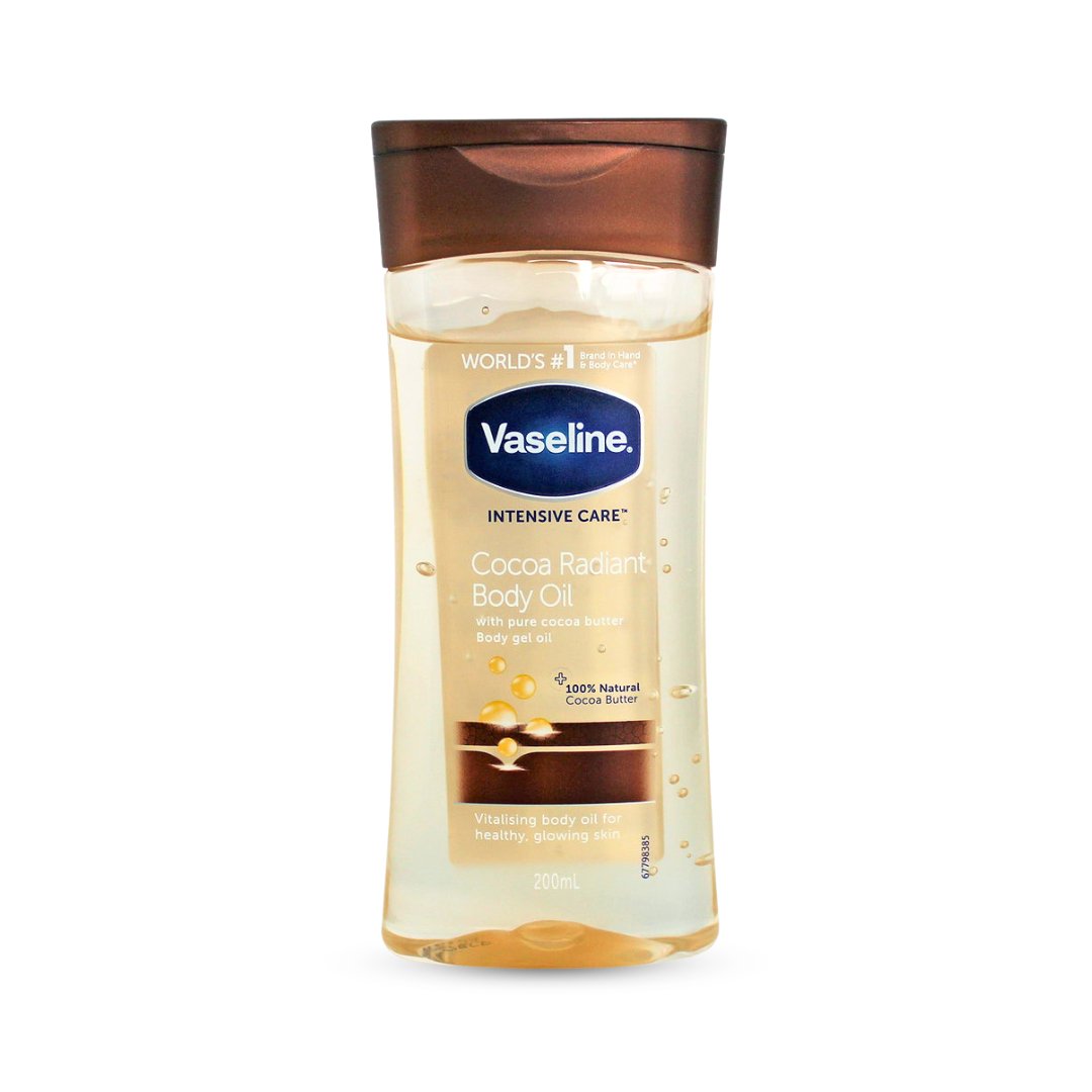 زيت فازلين للجسم بزبدة الكاكاو - 200مل | Vaseline Intensive Care Cocoa Radiant Body Oil - Barbie.phar